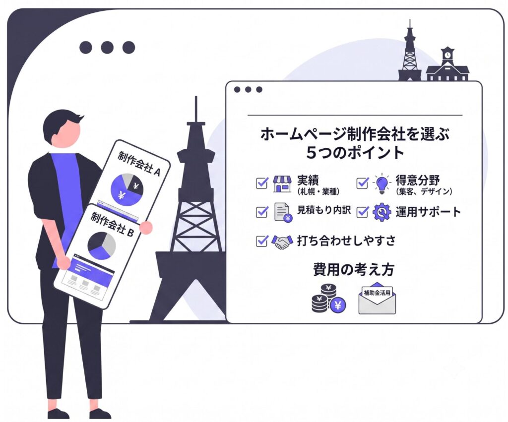札幌の店舗・中小企業向け｜ホームページ制作会社の選び方と費用の考え方
